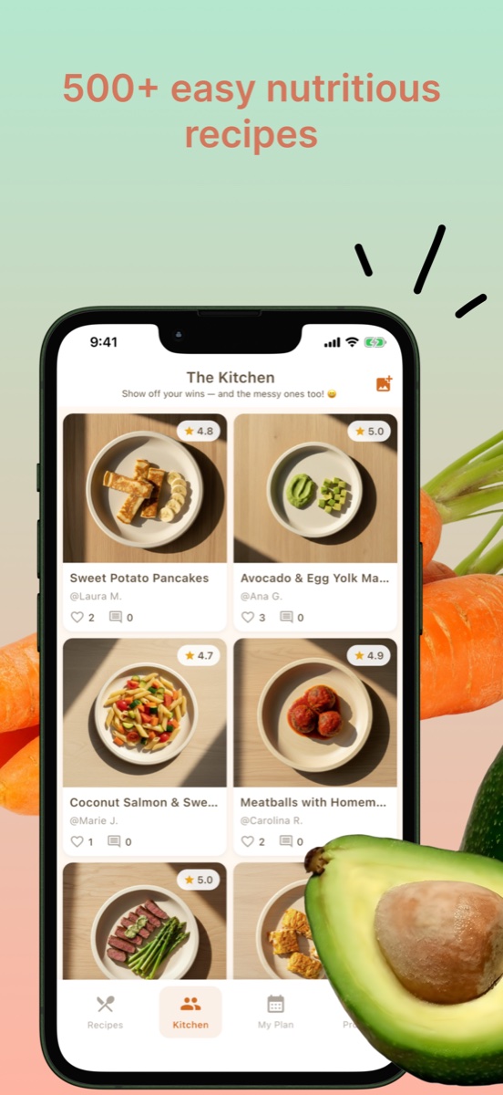 Tocomo community kitchen with 500+ easy nutritious baby recipes